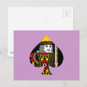 De koning van de schoppen briefkaart (Voorkant / Achterkant)