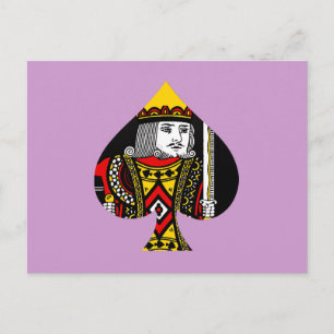 De koning van de schoppen briefkaart