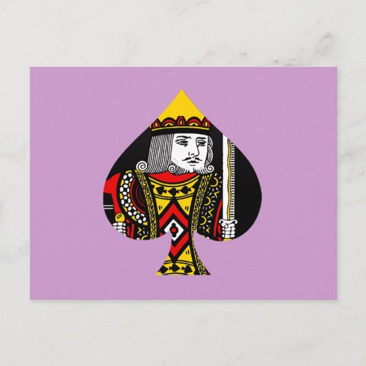 De koning van de schoppen briefkaart (Voorkant)