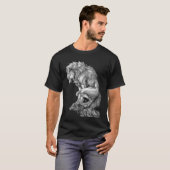 De koning van de weerwolf middeleeuwse wolf vloek  t-shirt (Voorkant volledig)