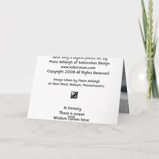 De Koning van de zwaan Kaart (Achterkant)