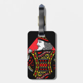 De koning van diamanten bagagelabel (Achterkant verticaal)