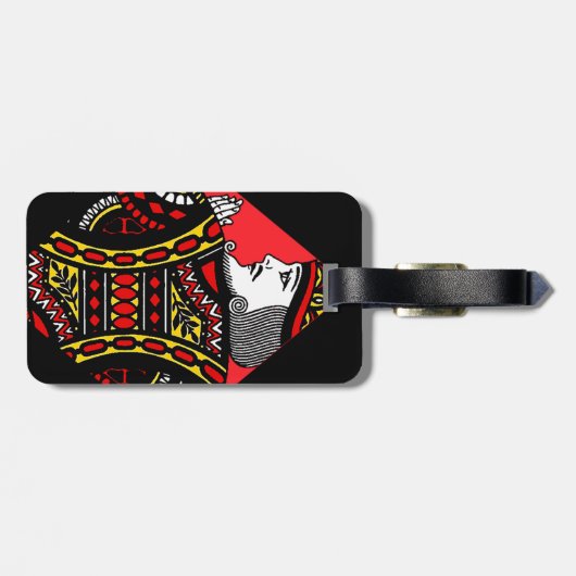 De koning van diamanten bagagelabel (Achterkant horizontaal)