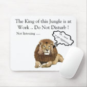 De koning van dit Oerwoud is aan het werk Muismat (Met muis)