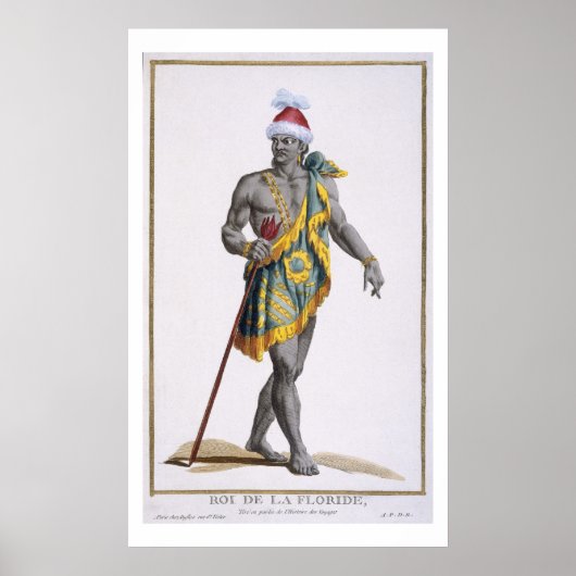 De koning van Florida, 1780 (gekleurd) Poster (Voorkant)