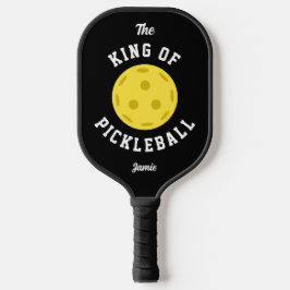 De koning van Pickleball Cute Fun Type Black Yello Pickleball Paddle
