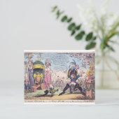 De koning van Rome, 1814 - cartoon die Napoleon to Briefkaart (Staand voorkant)