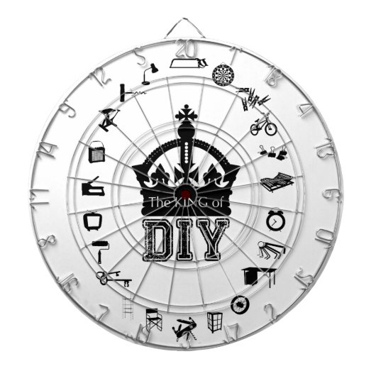 De koning van Zwarte Brieven DIY + clipart Dartbord (Voorkant)
