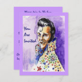 DE KONING VERZOEKT DE FUN KARAOKE PARTIJ ~ INVITAT KAART (Voorkant / Achterkant)