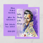 DE KONING VERZOEKT VUN PARTIJ ALS KINGS ~ INVITATI KAART (Voorkant / Achterkant)