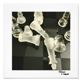 De koning viel foto afdruk