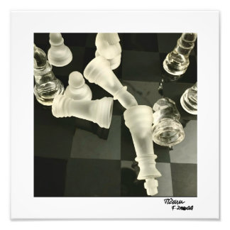 De koning viel foto afdruk