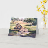 De koning, vrolijke Vaderdag Kaart (Gele Bloem)