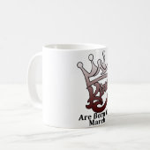 De koning wordt geboren in maart koffiemok (Voorkant links)