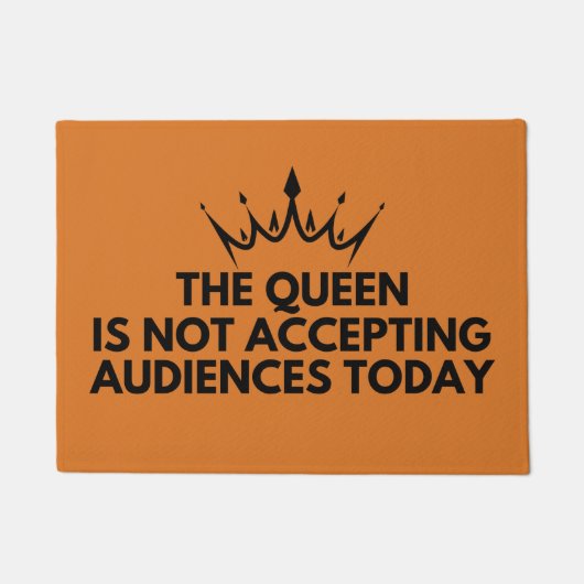 De koningin accepteert vandaag geen publiek deurmat (Voorkant)