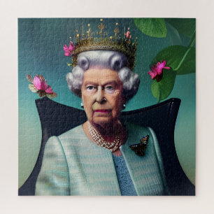 De koningin AI genereerde Art Jigzaag Puzzle Legpuzzel