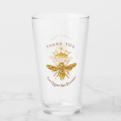 de koningin bij logo glas (Voorkant)