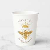 de koningin bij logo papieren bekers (Achterkant)