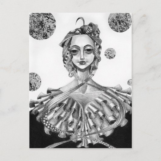 De koningin briefkaart (Voorkant)