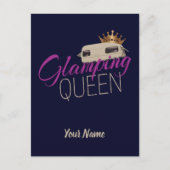 De Koningin Camping met  caravans Feestdagenkaart (Voorkant)