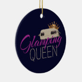 De Koningin Camping met caravans Keramisch Ornament (Rechts)