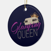 De Koningin Camping met caravans Keramisch Ornament (Links)