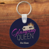 De Koningin Camping met  caravans Sleutelhanger (Voorkant)