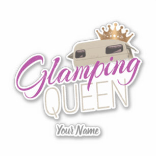 De Koningin Camping met caravans Sticker