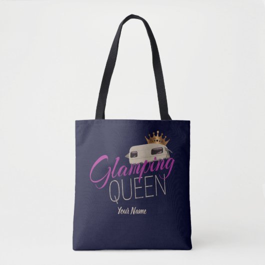 De Koningin Camping met  caravans Tote Bag (Voorkant)