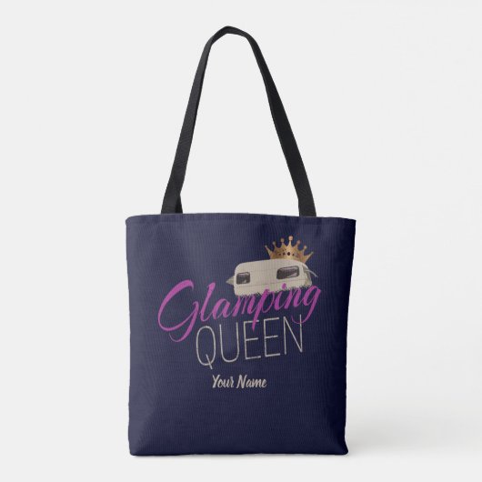 De Koningin Camping met  caravans Tote Bag (Achterkant)