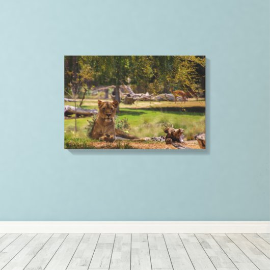 De koningin canvas afdruk (Insitu (Houten vloer))