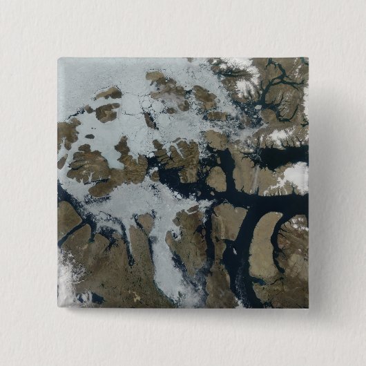 De koningin der Elizabeth Eilanden Vierkante Button 5,1 Cm (Voorkant)