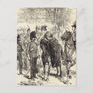 De koningin die Victoria Crosses distribueert Briefkaart