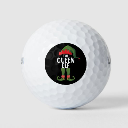 De Koningin Elf Bijpassende Familie Kerstmis Vrouw Golfballen (Voorkant)