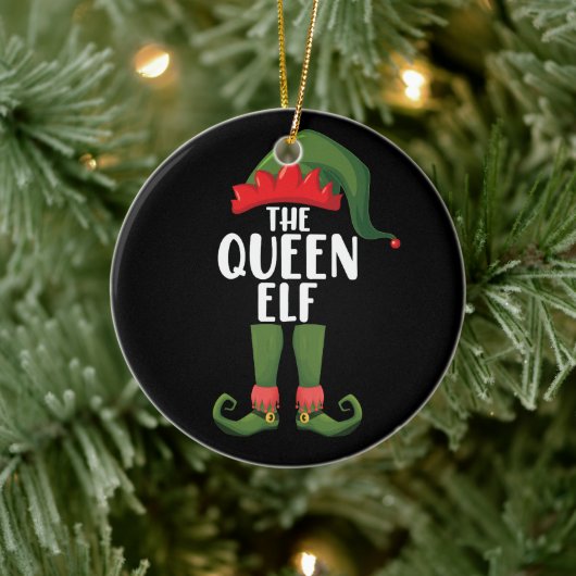 De Koningin Elf Bijpassende Familie Kerstmis Vrouw Keramisch Ornament (Boom)