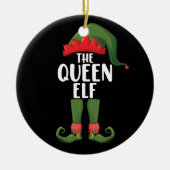 De Koningin Elf Bijpassende Familie Kerstmis Vrouw Keramisch Ornament (Voorkant)