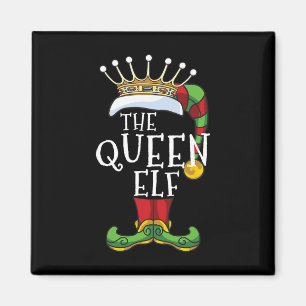 De Koningin Elf Familie Bijpassende Kerstmis Groep Magneet