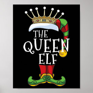 De Koningin Elf Familie Bijpassende Kerstmis Groep Poster