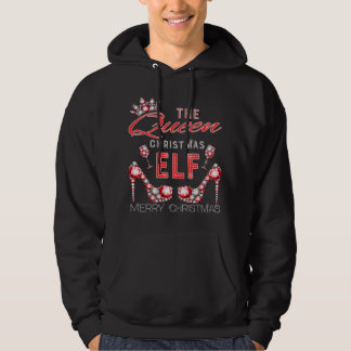 De koningin elf grappige kerst matching hoodie