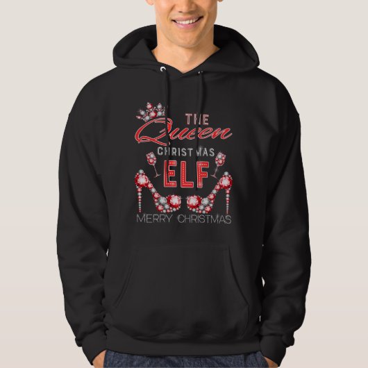 De koningin elf grappige kerst matching hoodie (Voorkant)