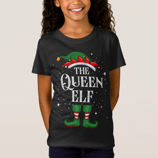 De koningin Elf Matching Family Funny De koningin  T-shirt (Voorkant)