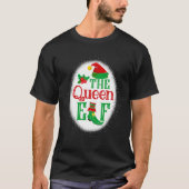 De koningin Elf Matching Family Kerstmis Elf Bleac T-shirt (Voorkant)