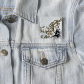 De koningin Elizabeth Islands 2 Vierkante Button 5,1 Cm (In situ)