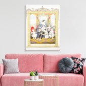 De koningin en prins Albert thuis Canvas Afdruk (Insitu (Woonkamer))