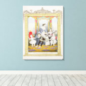 De koningin en prins Albert thuis Canvas Afdruk (Insitu (Houten vloer))