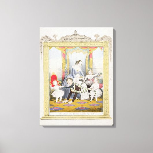 De koningin en prins Albert thuis Canvas Afdruk (Voorkant)
