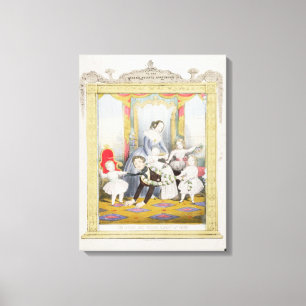 De koningin en prins Albert thuis Canvas Afdruk