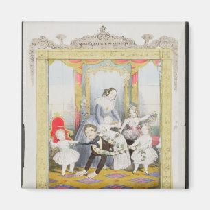 De koningin en prins Albert thuis Magneet