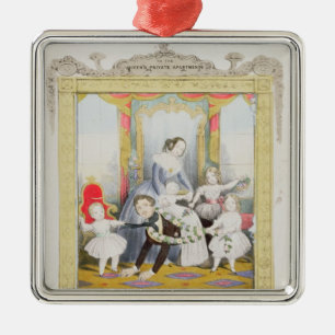 De koningin en prins Albert thuis Metalen Ornament