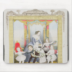 De koningin en prins Albert thuis Muismat